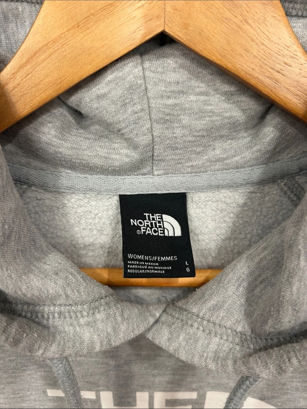 The North Face Women’s grey hoodie with white logo - Picture 3 of 5